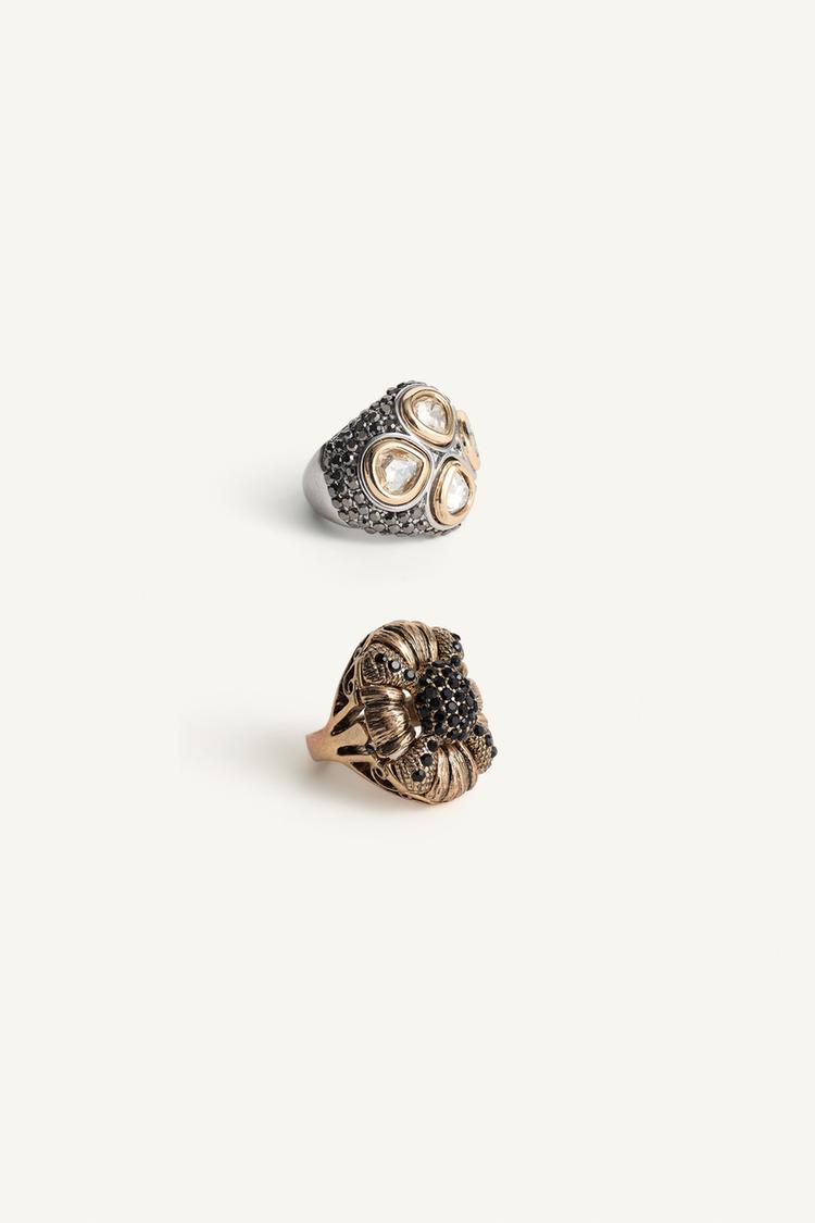 Pack 2 anillos combinados brillos limited edition