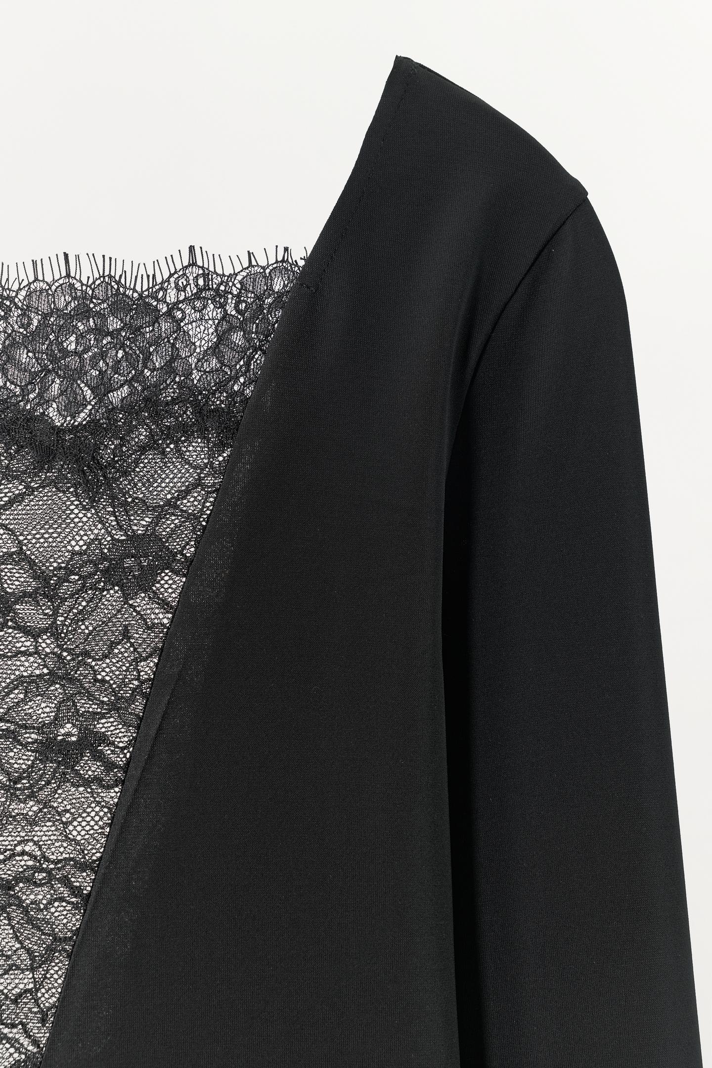 Боди Combined, кружево — Zara, цвет: Чёрный — фото 6
