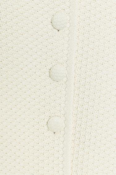 VESTE STRUCTURÉE EN MAILLE - Écru de Zara - Image 8