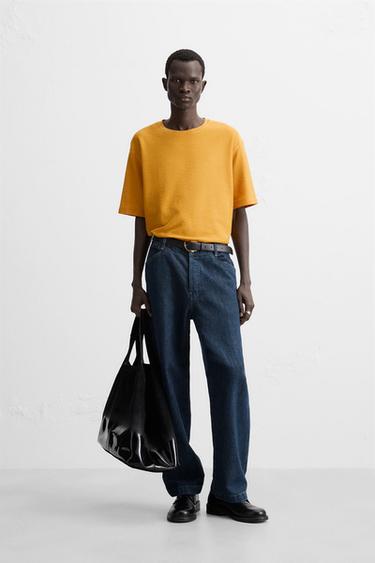 CAMISETA ESTRUCTURA - Naranja de Zara - Imagen 0