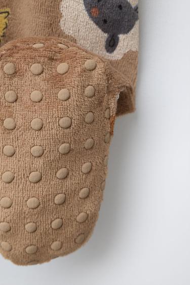 PYJAMA COMBINAISON EN VELOURS À MOTIF ANIMAUX - Marron de Zara - Image 3