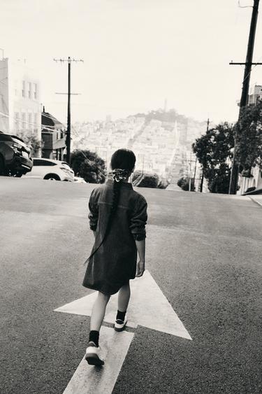 DENIM DRESS WITH BELT - Black by Zara