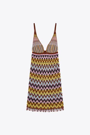 MINI KNIT DRESS - Multicoloured by Zara