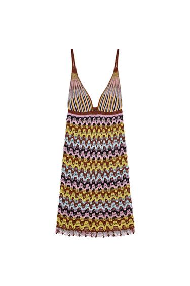 Zara KNIT MINI DRESS - Multicolored - Image 0