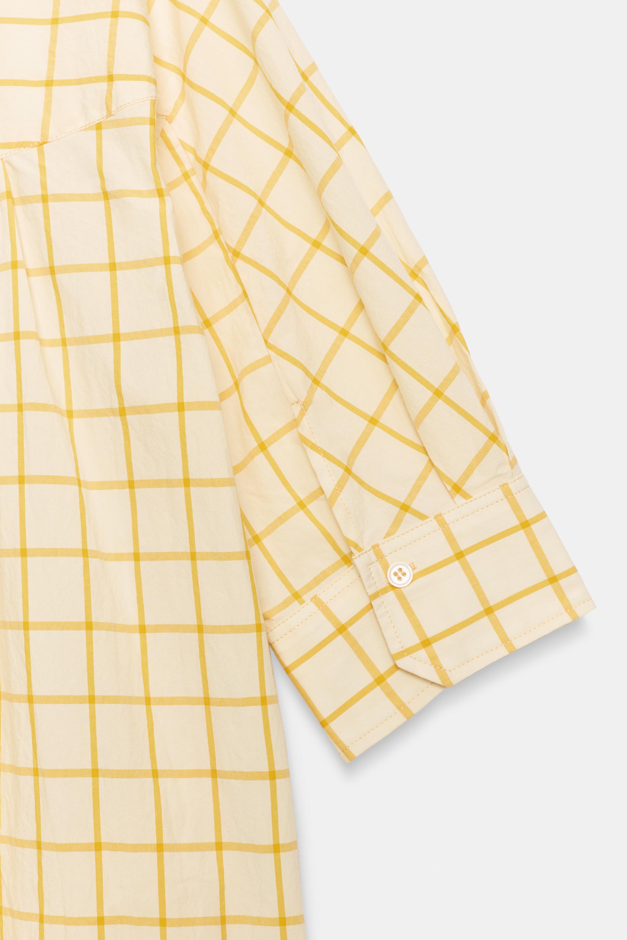 Женские платья Zara ZW COLLECTION CHECKED SHIRT DRESS — фото 12