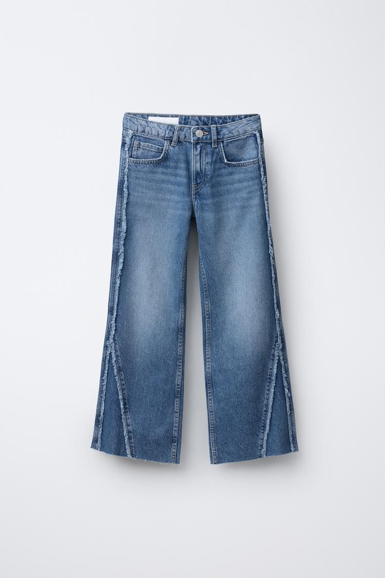 FRAYED BOOTCUT JEANS Blue ZARA United States