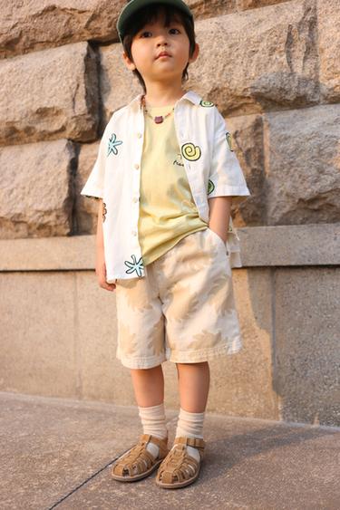 SUN PRINT BERMUDA SHORTS - Sand by Zara