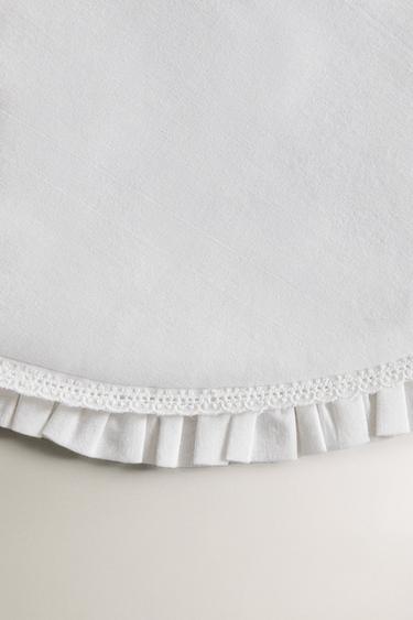 ROUND PLACEMAT WITH RUFFLE TRIM - White by Zara - Image 2