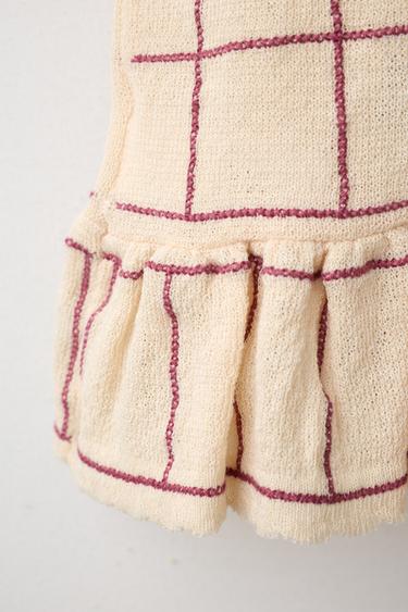 TOP EN MAILLE À FLEURS - Écru moyen de Zara - Image 3