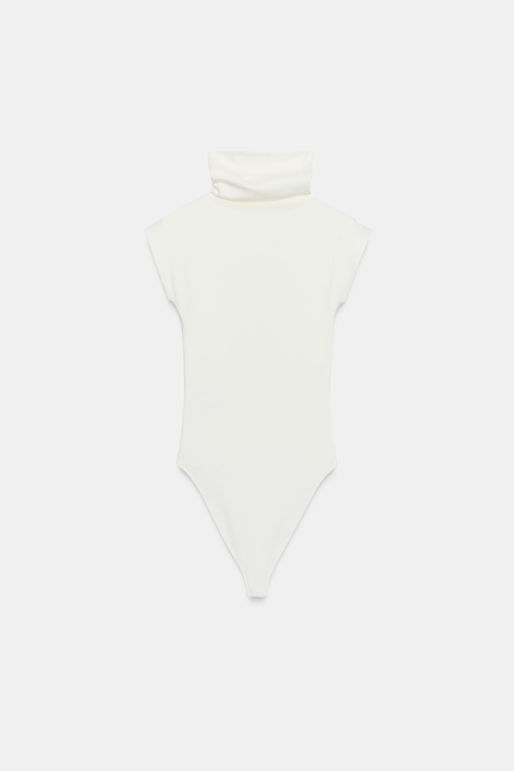 BODY EN COTON À COL MONTANT