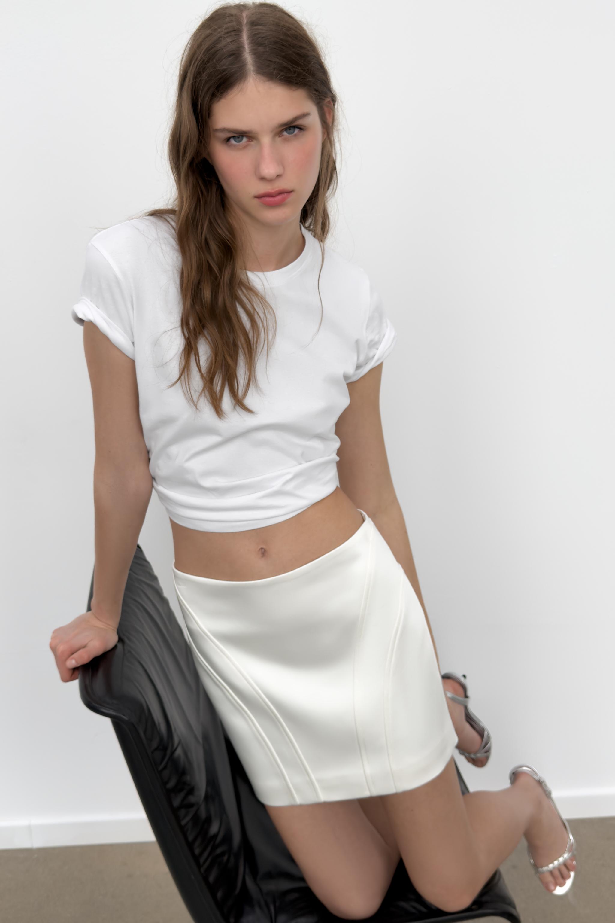 SATIN MINI SKIRT