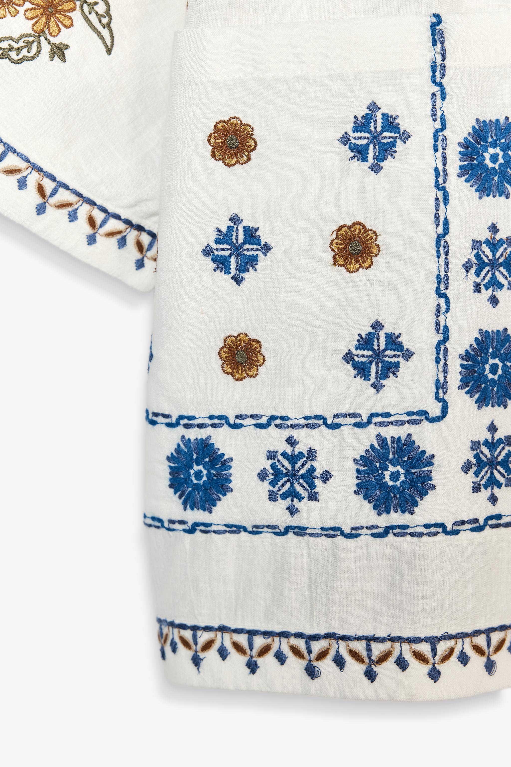 ZW COLLECTION EMBROIDERED BLOUSE - Multicolored | ZARA ZW COLLECTION EMBROIDERED BLOUSE - Multicolored | ZARA