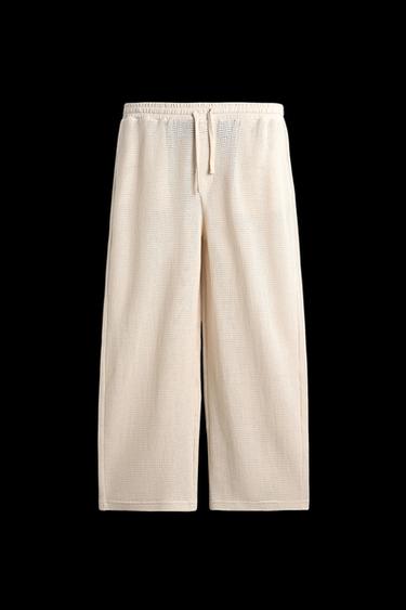 RELAXED-FIT-HOSE MIT OFFENER STRUKTUR - off-white von Zara - Bild 0