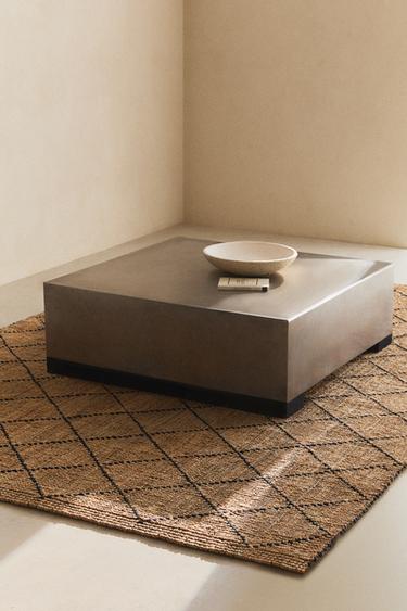 DIAMOND JUTE RUG - Mid-blue by Zara