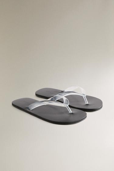 MINIMALIST TRANSPARENT SANDALS - Black by Zara - Image 1