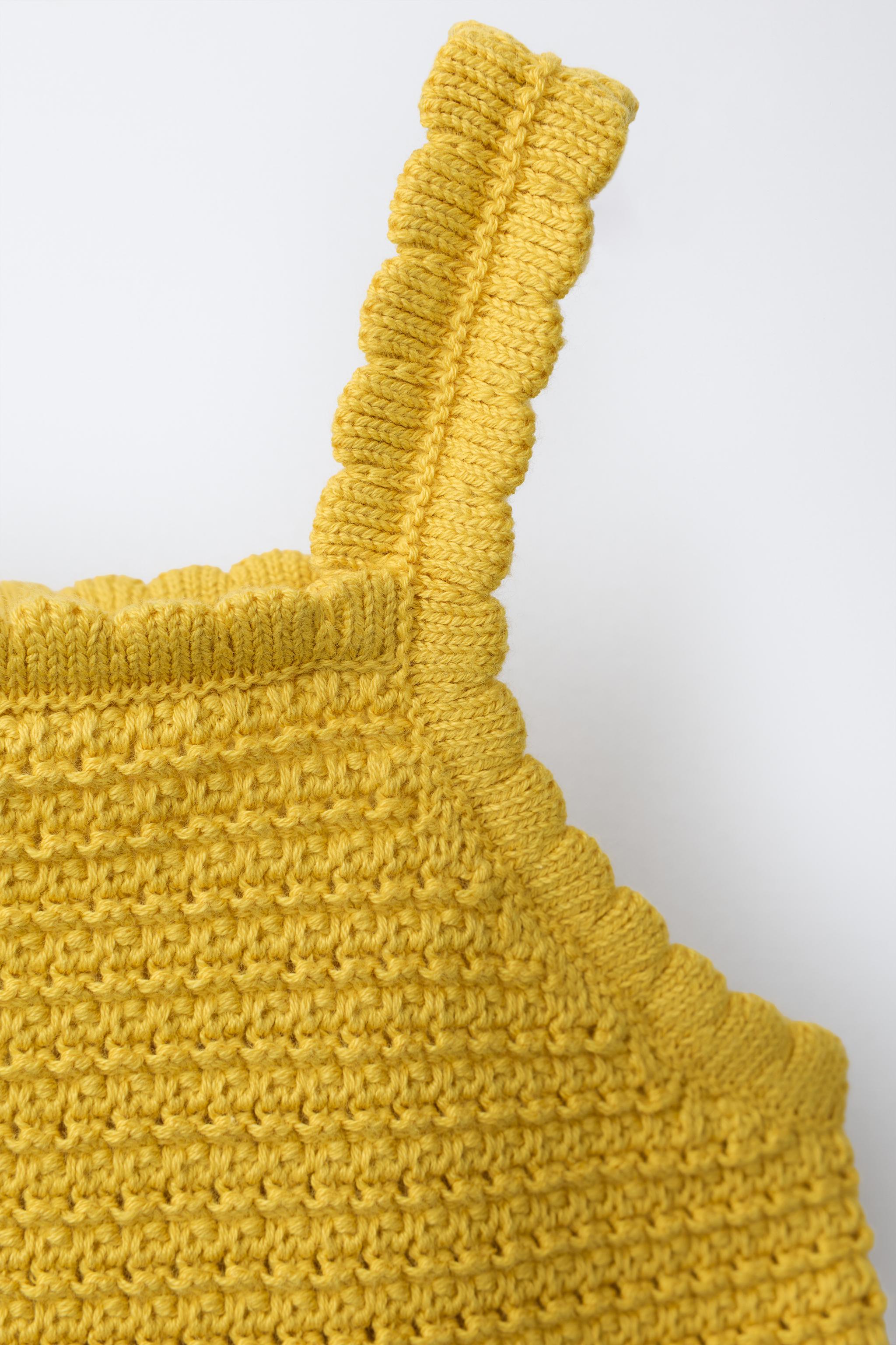 CASA LAWA X ZARA KIDS GINGHAM LEMON KNIT DRESS
