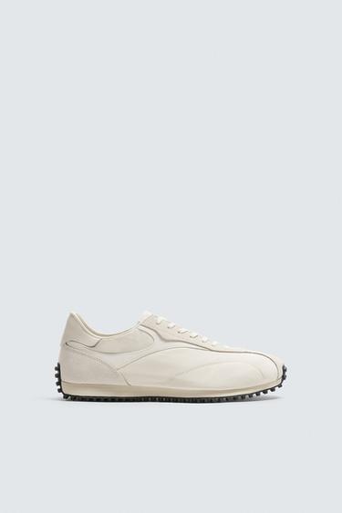 Zara 尼龍限量版運動鞋 - 骨白色