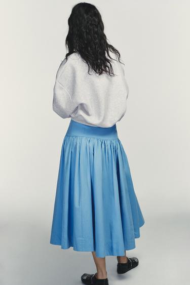 VOLUMINOUS MIDI SKIRT - Bluish by Zara - Image 3