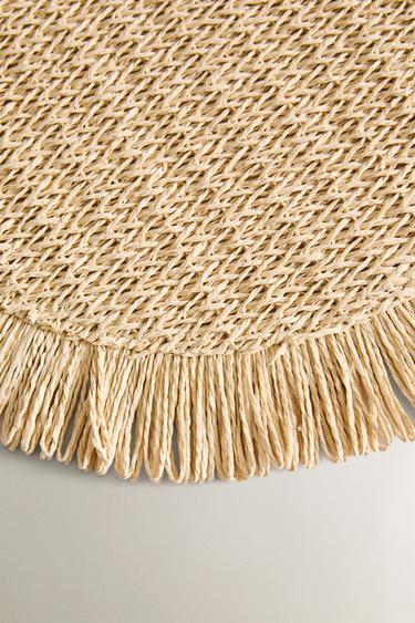 SET DE TABLE PAPIER FRANGES (LOT DE 2) - Beige clair de Zara - Image 2
