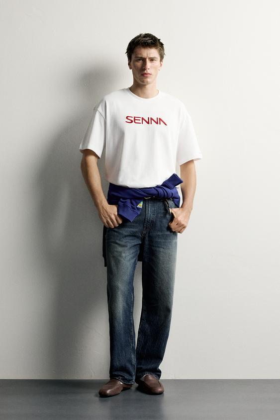 CAMISETA ESTAMPADOS AYRTON SENNA © SENNA BRANDS - Blanco de Zara - Imagen 0