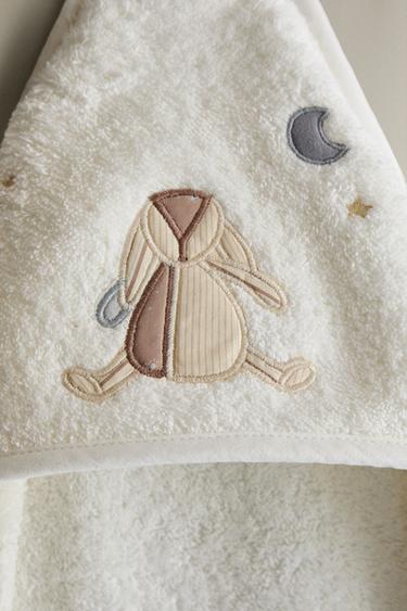 HOODED BABY TOWEL - Oyster-white by Zara - Image 3