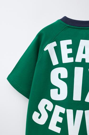 TEAM SIX SEVEN PRINTED T-SHIRT - Green by Zara - Image 3