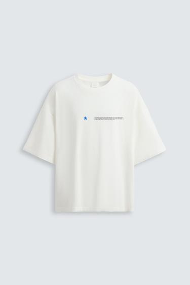Zara COMBINATION PRINT T-SHIRT - White