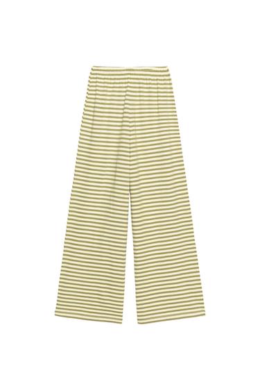 STRIPED COTTON AND LINEN TROUSERS - Beige by Zara
