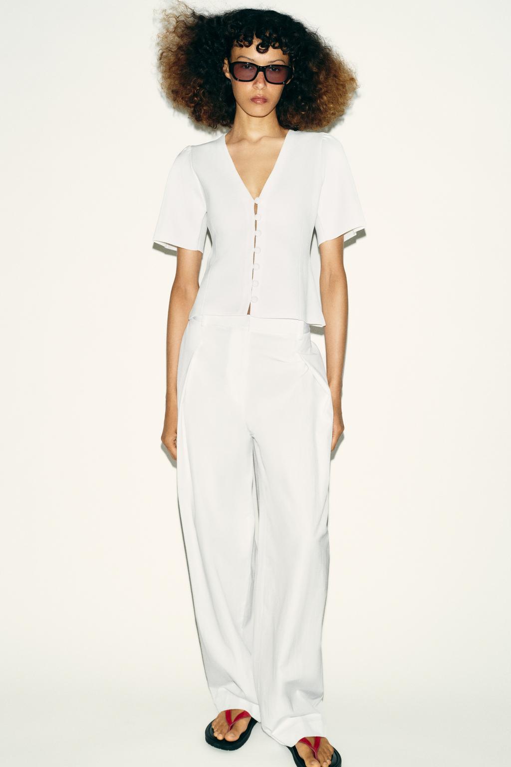 SHORT SLEEVE KNIT CARDIGAN - image 2