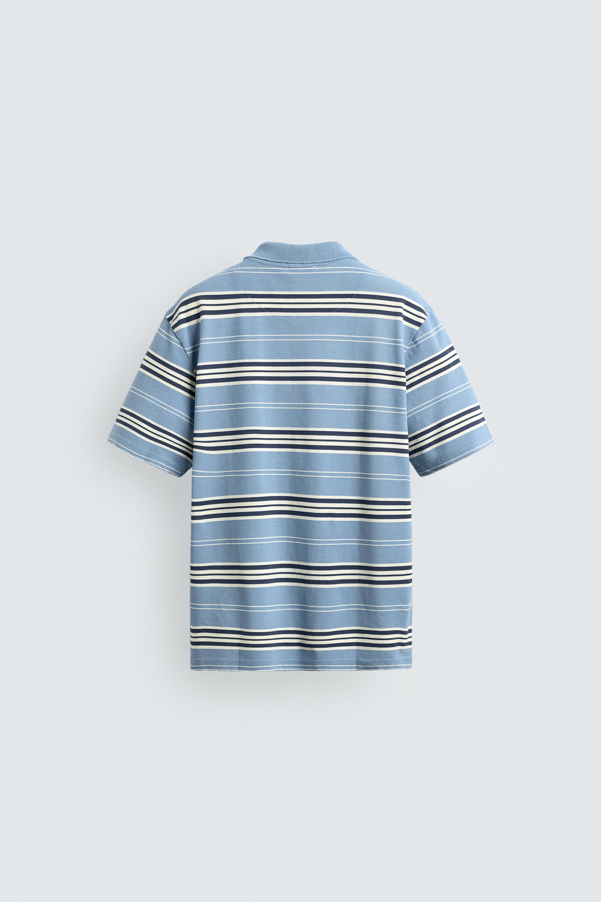STRIPED BOXY FIT POLO