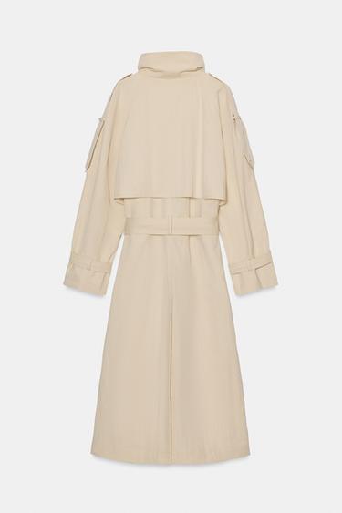 ZW COLLECTION HIGH NECK TRENCH COAT - Butter by Zara - Image 7