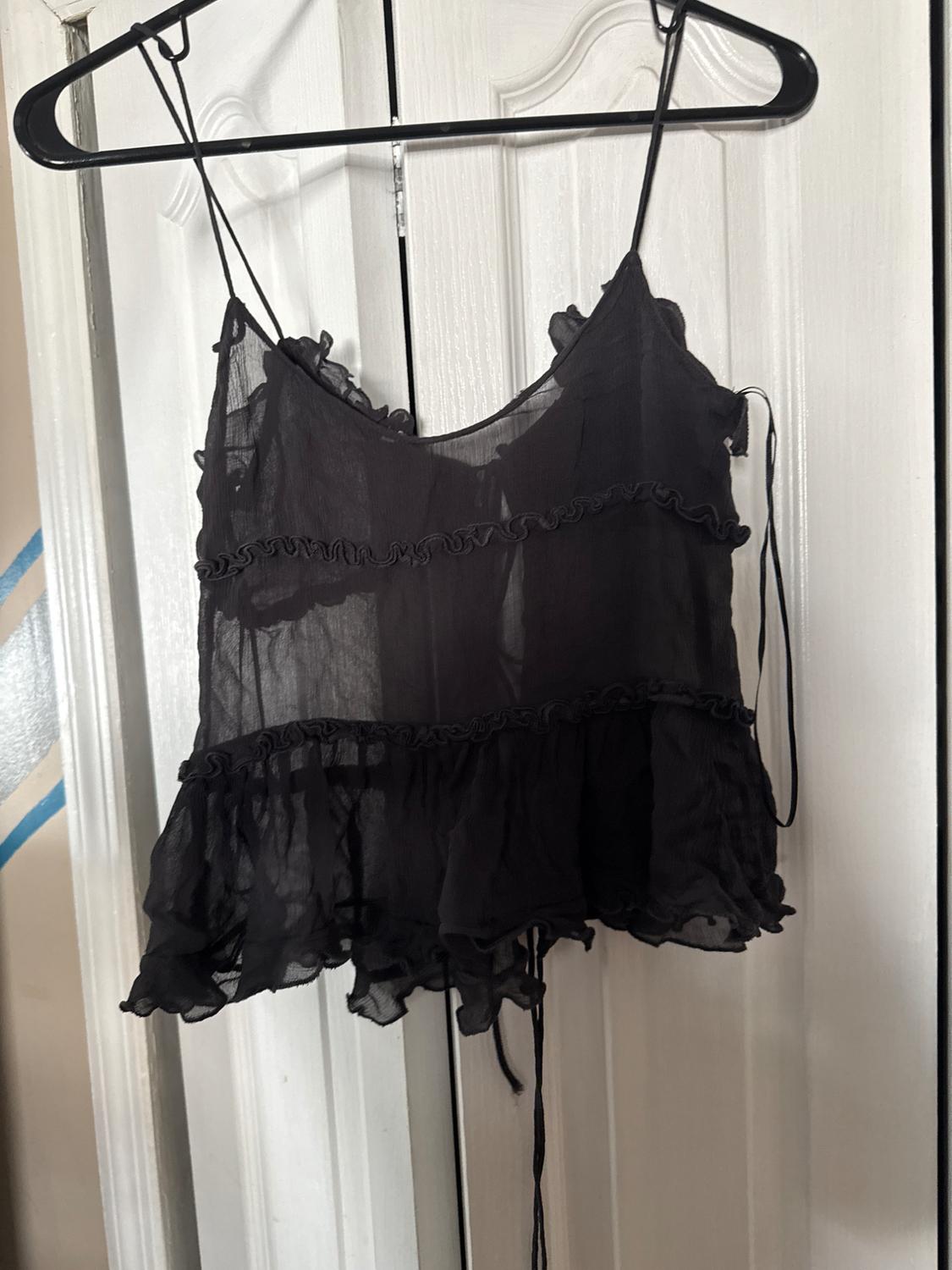 RUFFLED SEMI-SHEER TOP - Image 2