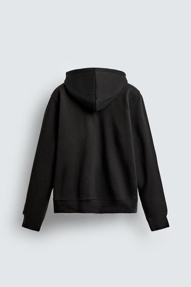KAPUZENPULLOVER MIT REISSVERSCHLUSS HEAVY WEIGHT - Schwarz von Zara