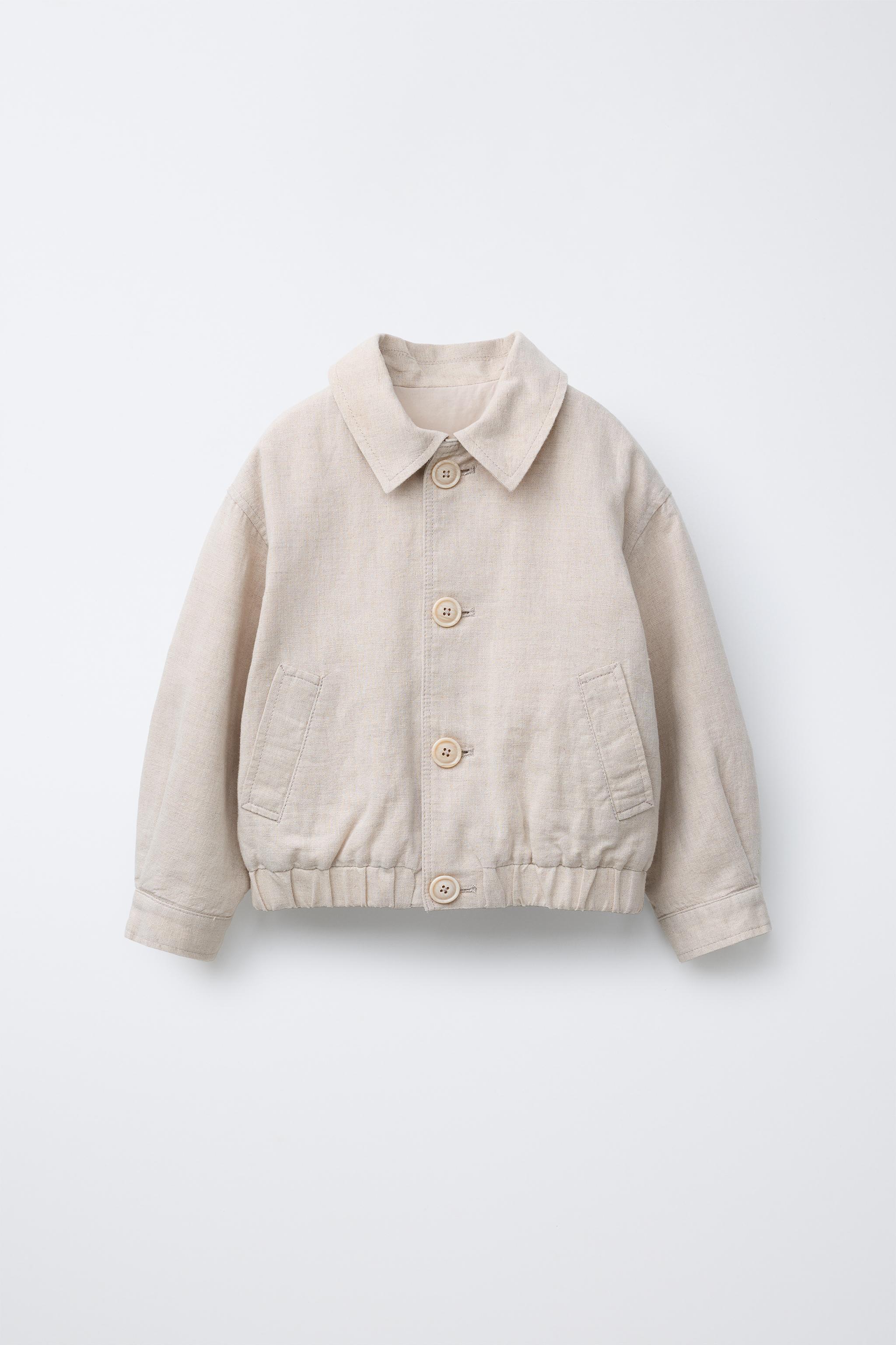 【新品】　ZARA　ポケット マキシ ボンバージャケット　Mサイズ　エクリュ ZARA ポケット マキシ ボンバージャケット Mサイズ エクリュ