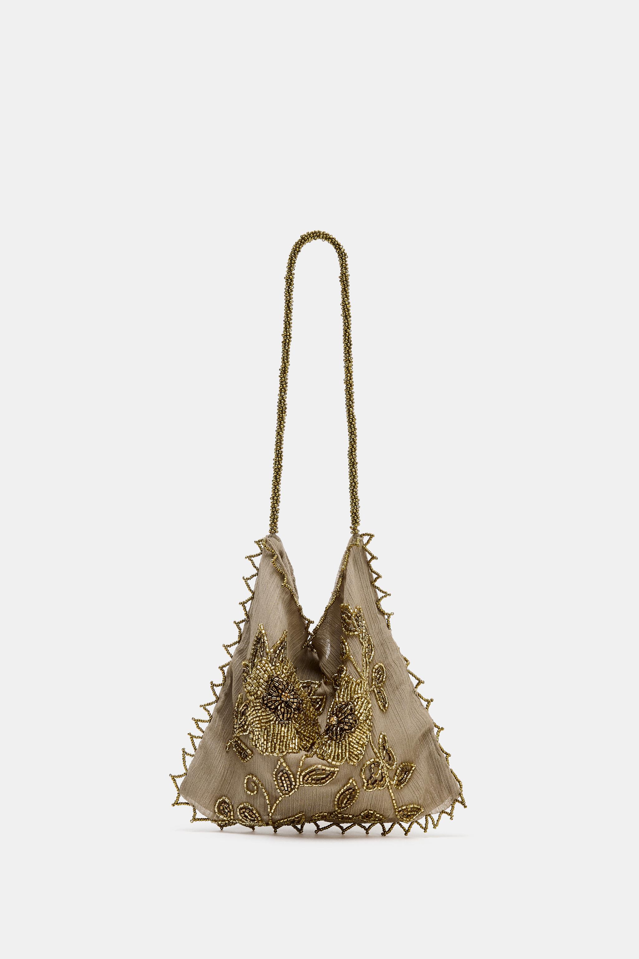SEQUIN MINI BUCKET BAG - Brown | ZARA United States