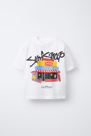 SURF SHOP PRINT T-SHIRT - Oyster-white by Zara - Image 0