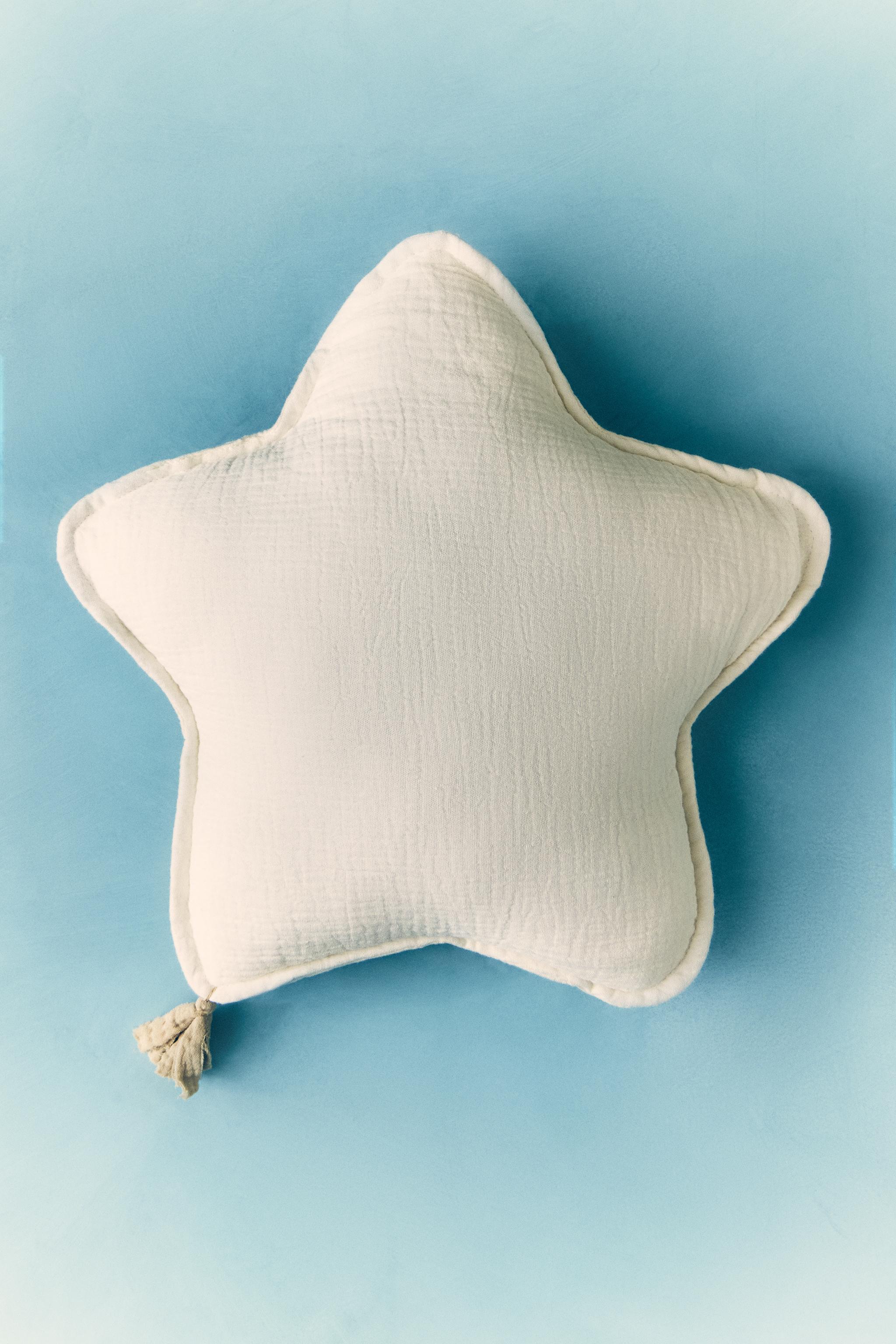 CHILDREN'S MUSLIN STAR THROW PILLOW - Oyster-white | ZARA United
