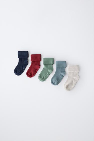 5-PACK OF NON-SLIP SOCKS - Multicoloured by Zara
