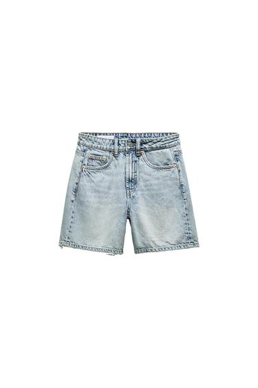 TRF MID-RISE DENIM BERMUDA SHORTS
