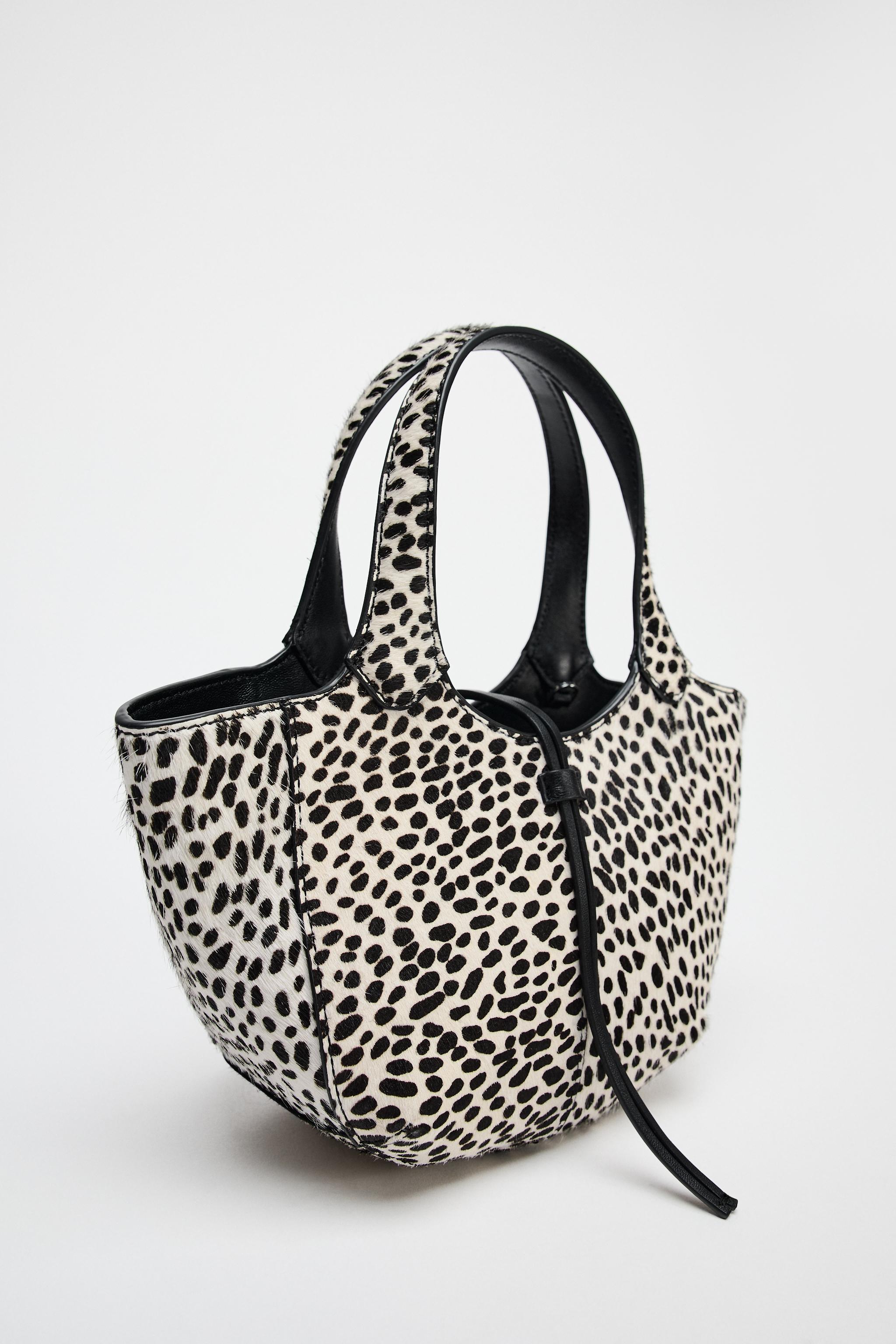 激安挑戦！！ ANIMAL PRINT LEATHER MINI TOTE BAG - Multi-color | ZARA バッグ