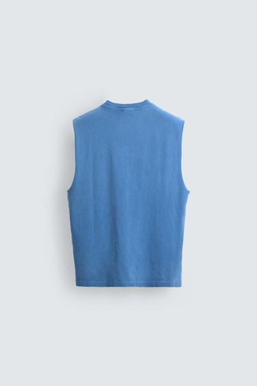 COSTA RICA PRINT TANK TOP - Blue by Zara - Image 8