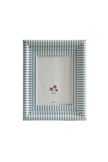CORNICE FOTO BIMBI RETTANGOLARE A RIGHE - Blu di Zara
