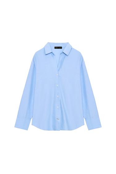 CAMISA BÁSICA OXFORD - Celeste de Zara