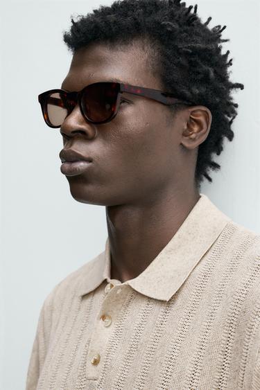 POLO EN MAILLE CANNELÉE - Écru de Zara - Image 4