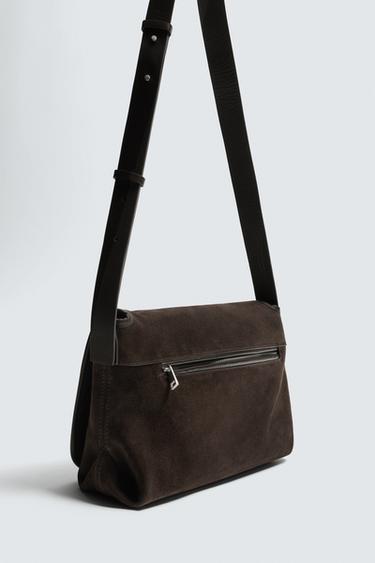 SAC BANDOULIÈRE EN CUIR - Marron de Zara - Image 2