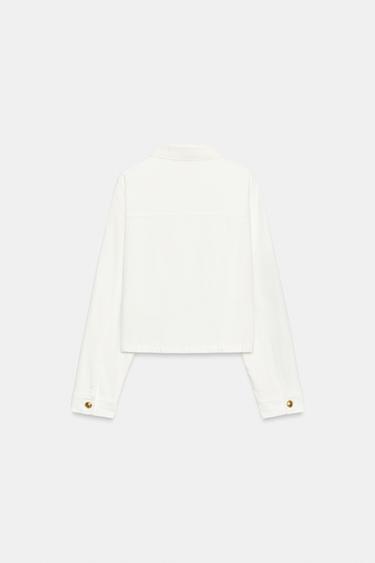 BLOUSON BOUTONS DORÉS - Blanc de Zara - Image 8
