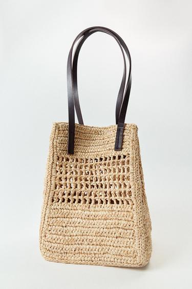 MINI RAFFIA TOTE BAG - Light beige by Zara