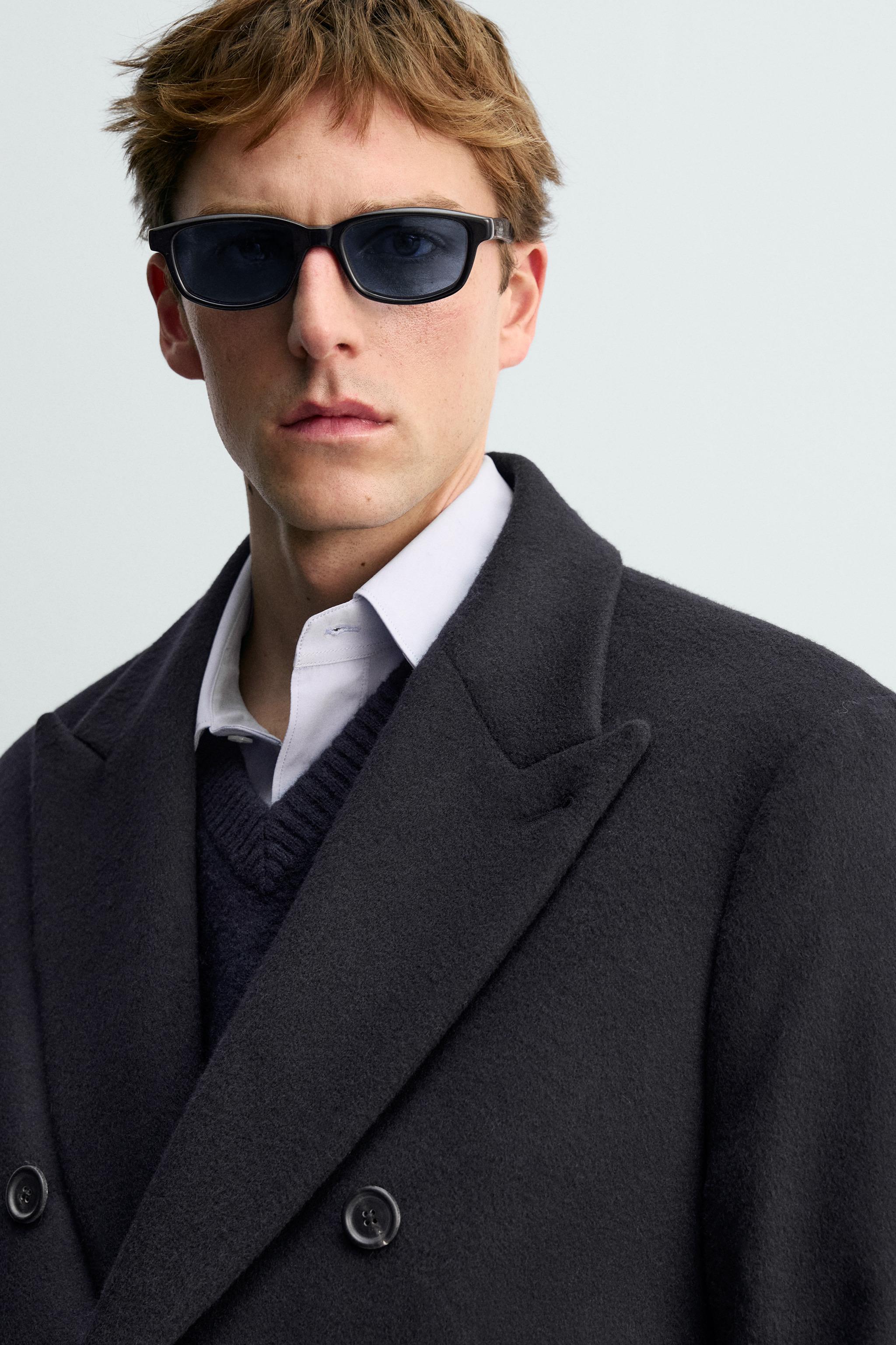 DOUBLE-BREASTED WOOL BLEND COAT AARON LEVINE X ZARA