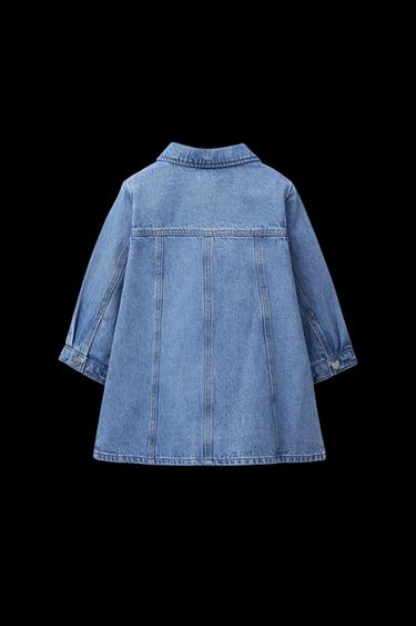 VESTIDO DENIM BOTONES CORAZÓN - Azul medio de Zara