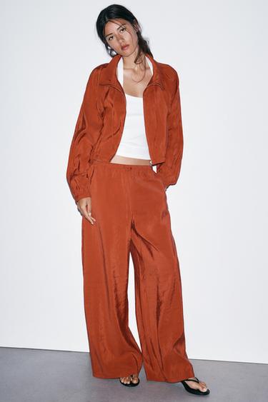 CALÇA FLUIDA PALAZZO - Terracota da Zara